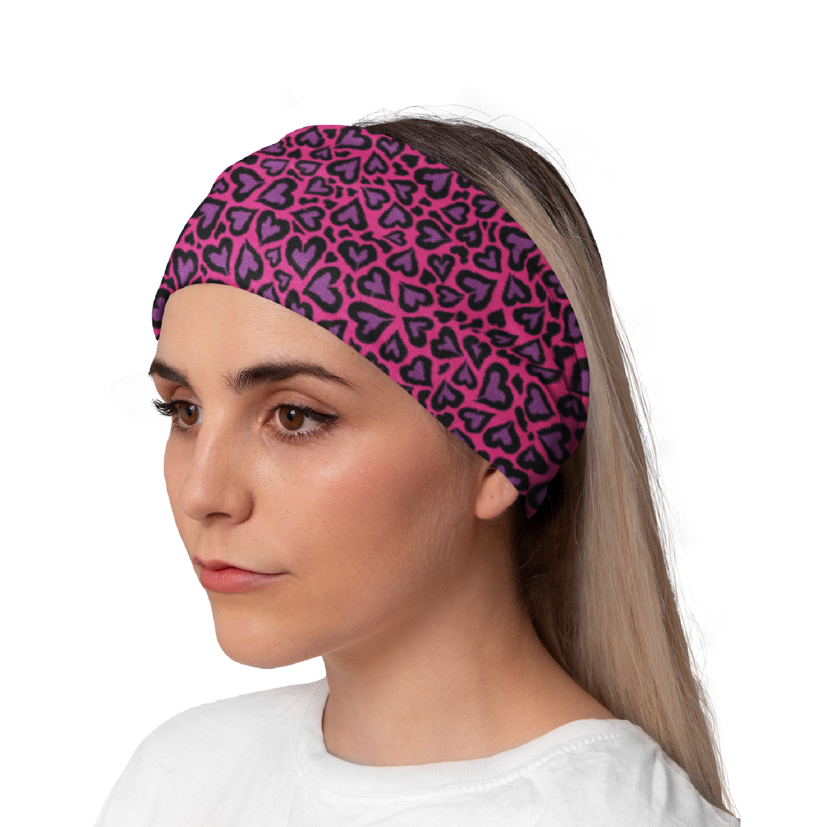 ZWPINITUP Valentine's Day Heart Unisex Running Headband - Sports Sweatband For Men & Women, Yoga, Gym, Cycling