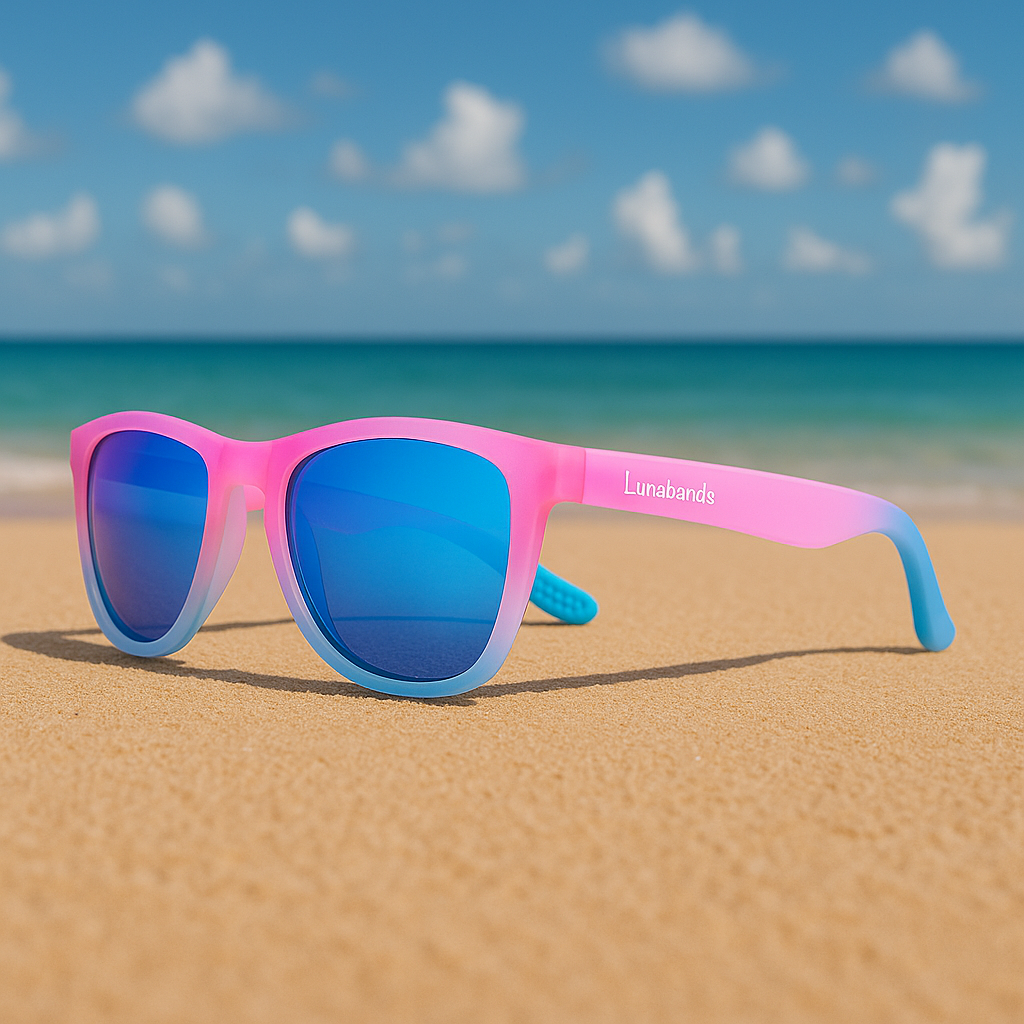 Boston - Sky Blue / Pink Polarised Sunglasses