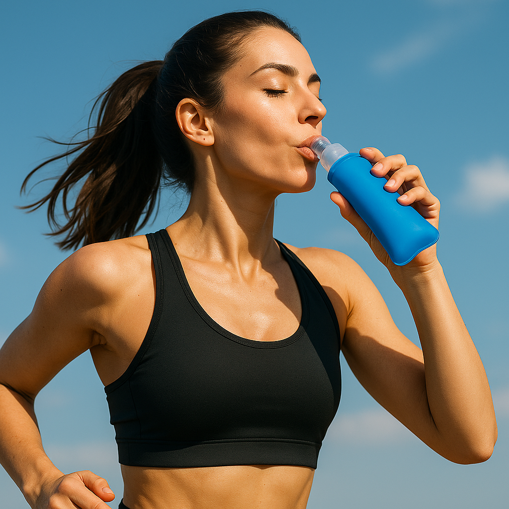 Yellow Lunabands Reusable Collapsible Hydration Drinks Bottle