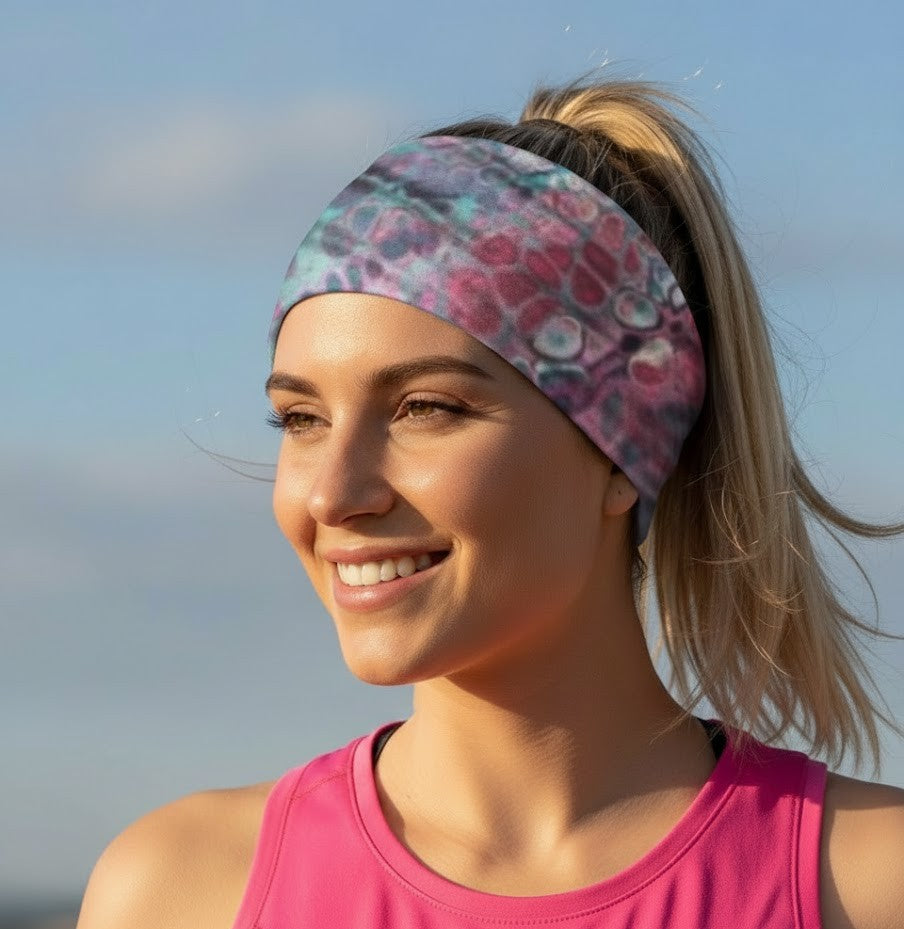 Lunabands Coral Reef Drift Multi Fitness Running Bandana Snood Headband ...