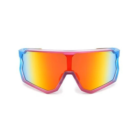 Lunabands Cycling sunglasses with blue polarised UV400 lenses, non-slip grip, and eco-friendly ocean plastic frame
