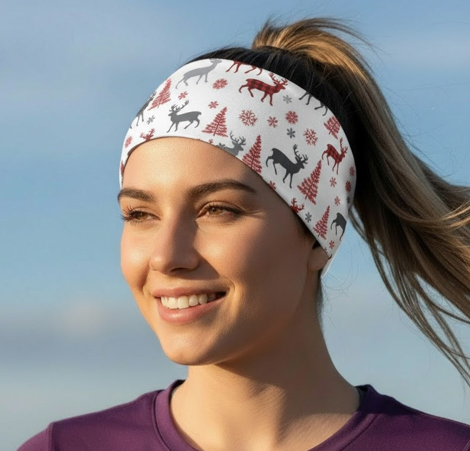 Lunabands Frosted Reindeer Multi use Running Bandana Headband