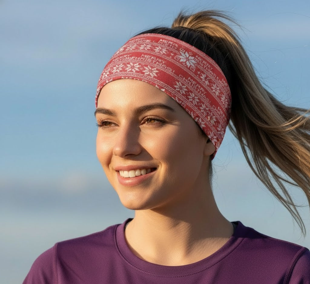 Lunabands Mistletoe Magic Multi use Running Bandana Headband