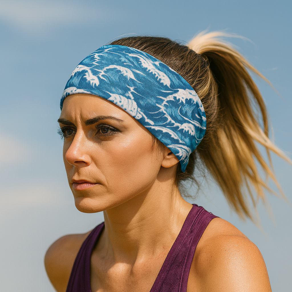 Lunabands Ocean Waves Multi use Running Bandana Headband