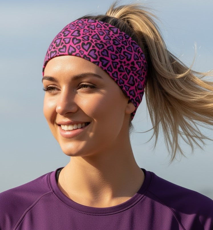Lunabands_Purple_Hearts_Multi_use_Running_Bandana_Headband