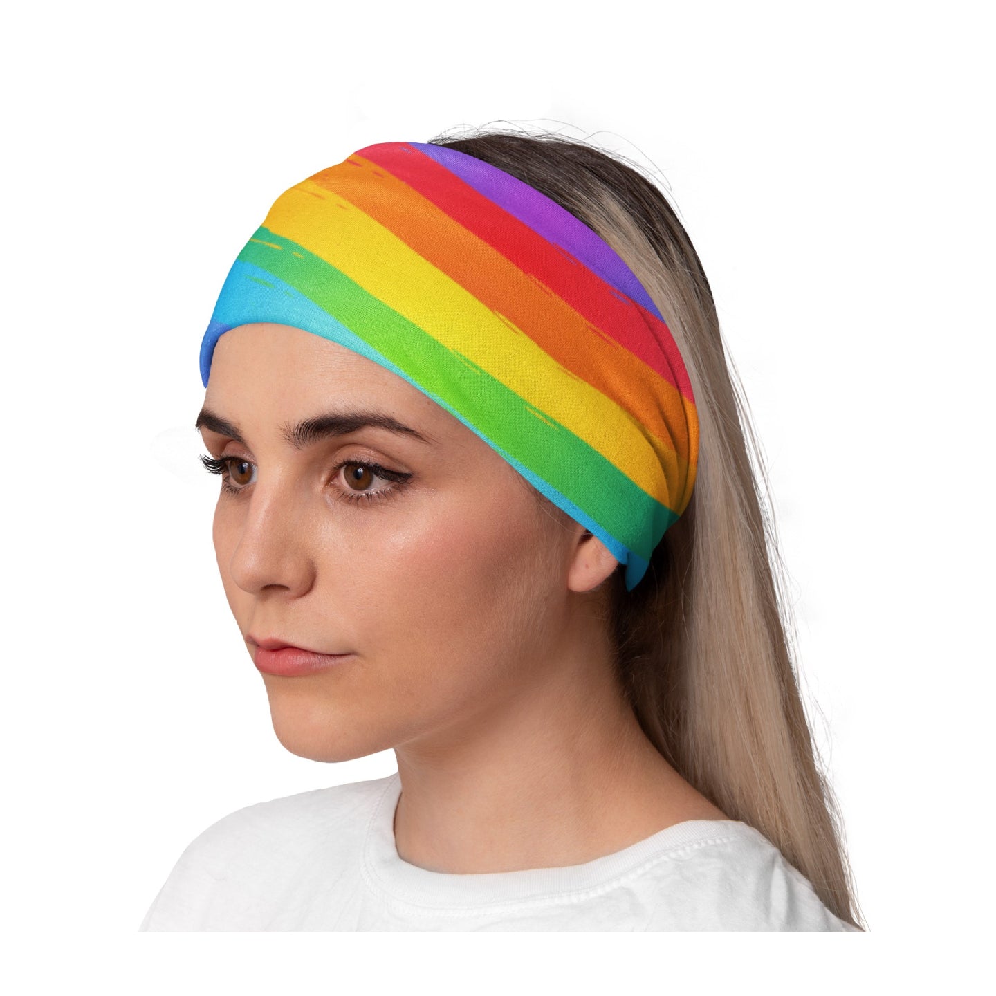 Painted Rainbow Multi use Running Bandana Headband