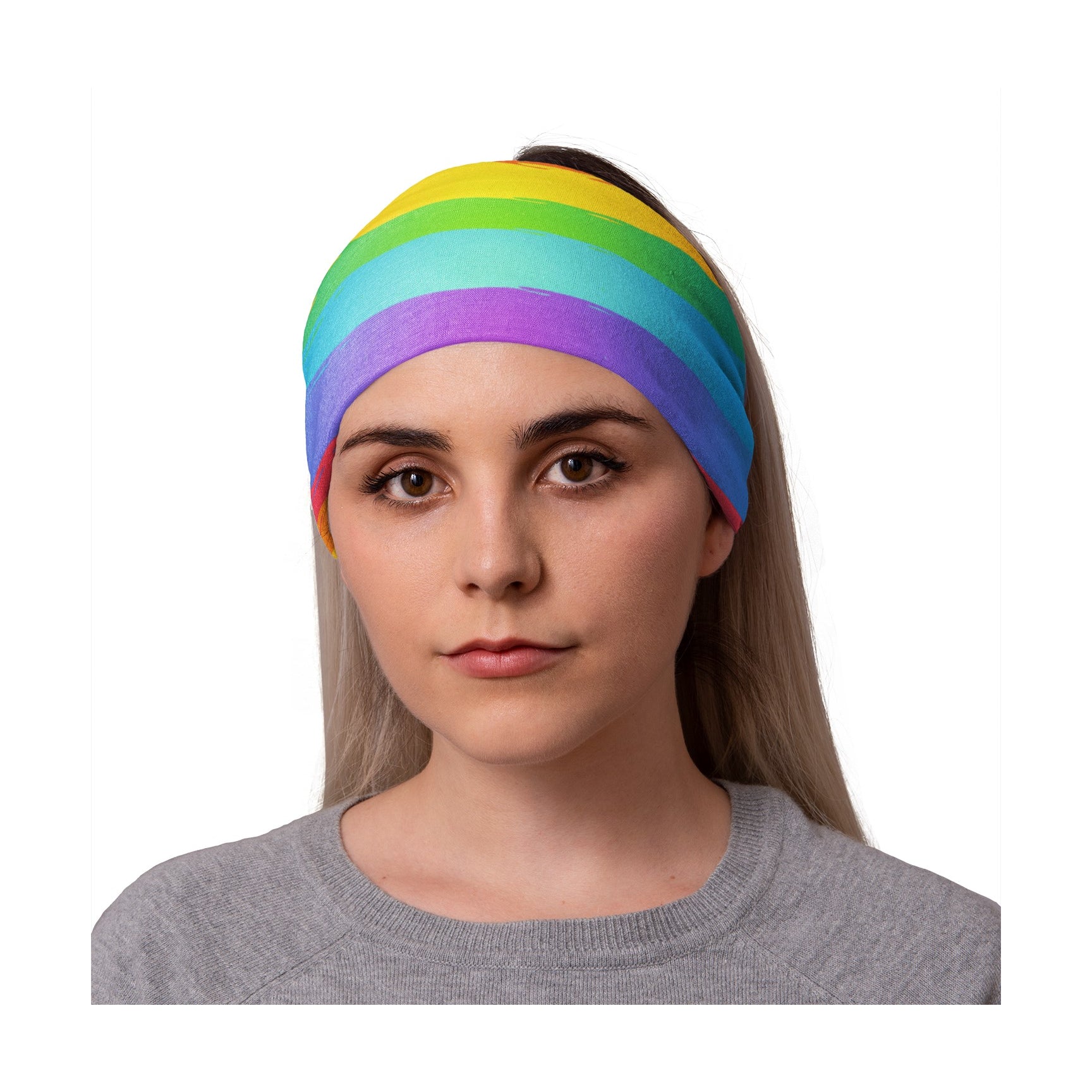 Painted Rainbow Multi use Running Bandana Headband