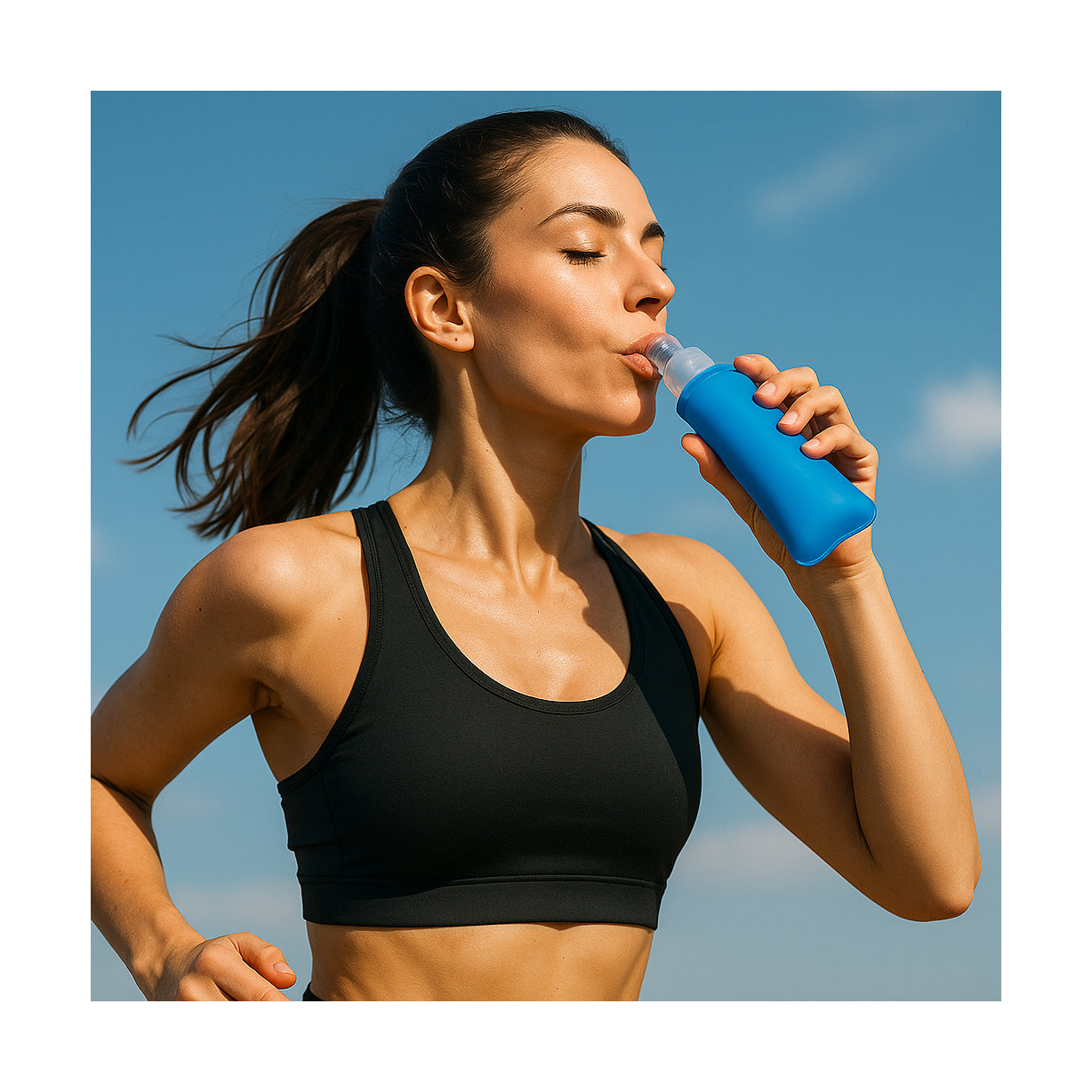 Pink Lunabands Reusable Collapsible Hydration Drinks Bottle