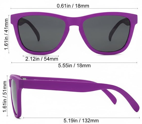 Ollo Clásico Running Sunglasses size chart