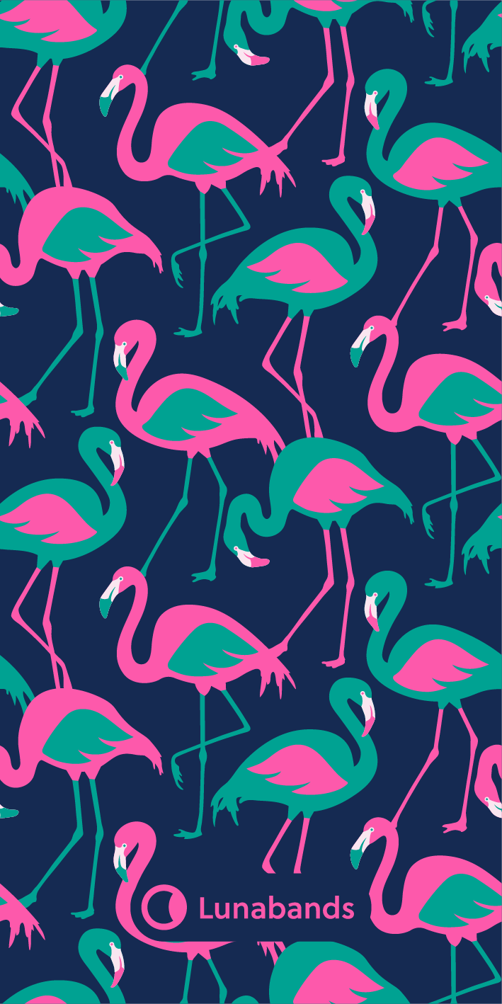 Lunabands Flamboyance Flamingo Multi use Running Bandana Headband