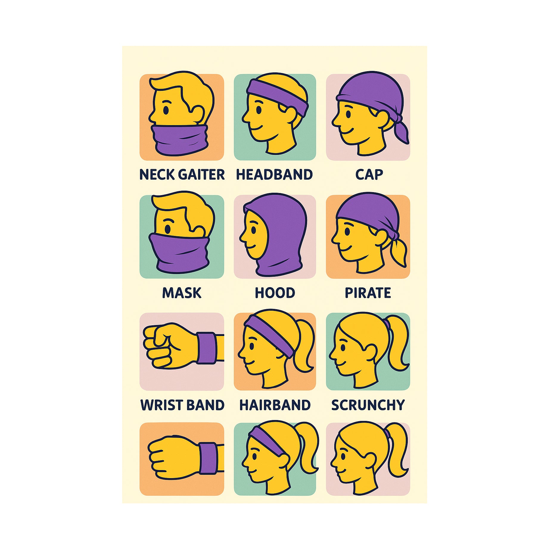 Lunaband Starfish Shores Multi use Running Bandana Headband