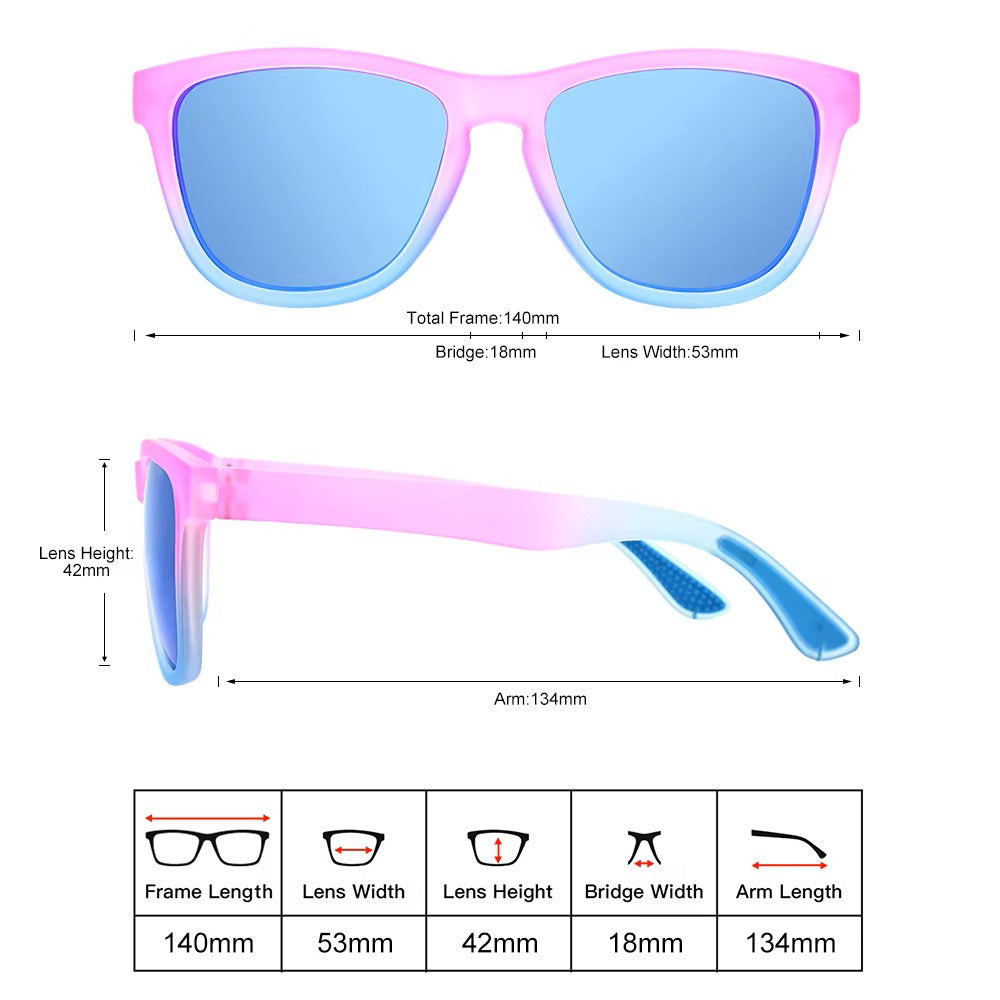 Boston - Sky Blue / Pink Polarised Sunglasses