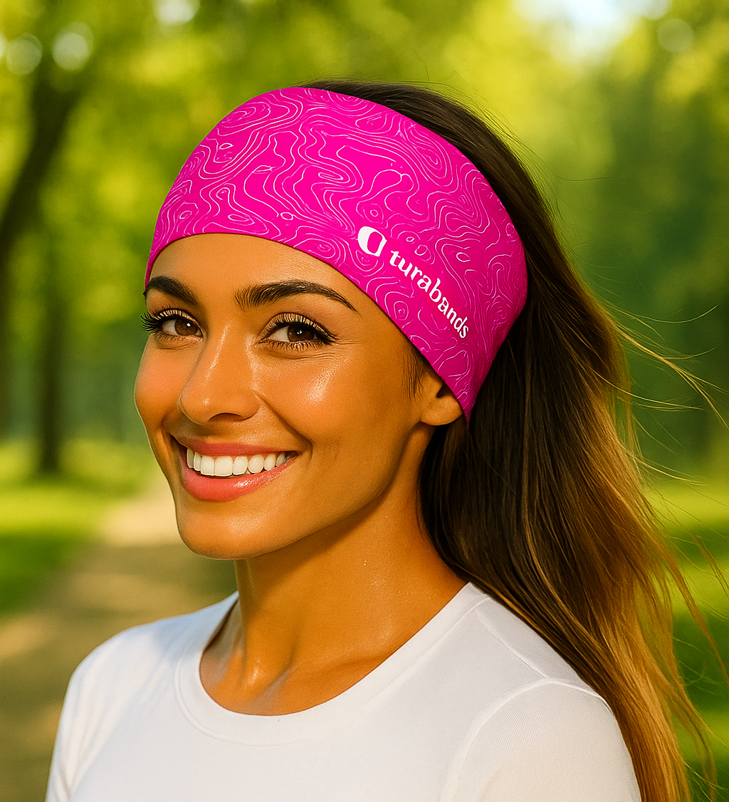 Lunabands Pink Contour Multi use Running Bandana Headband