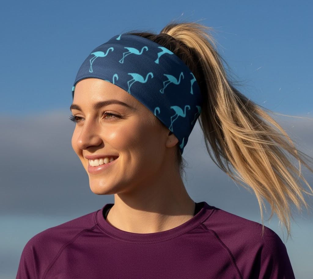 Lunabands Tropical Flamingo Multi use Running Bandana Headband