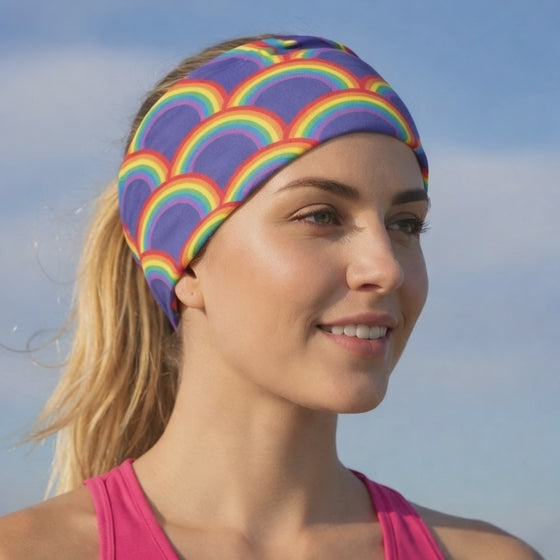 Lunabands Rainbow Pride Multi use Running Bandana Headband