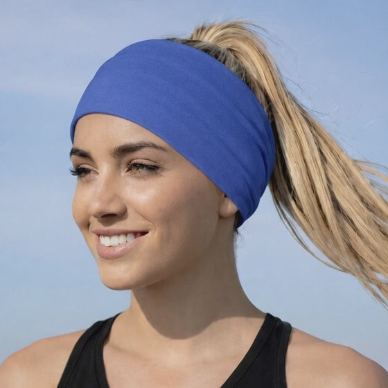 Lunabands Blue Block Multi use Running Bandana Headband