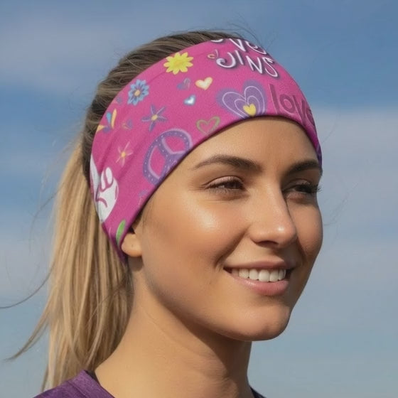 Lunabands_Love_Peace_Multi_use_Running_Bandana_Headband