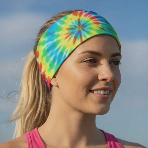 Lunabands Tie Dye Headband Multi use Running Bandana Headband