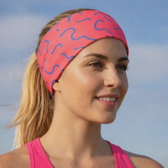 Lunabands Red & Blue Core Multi use Running Bandana Headband