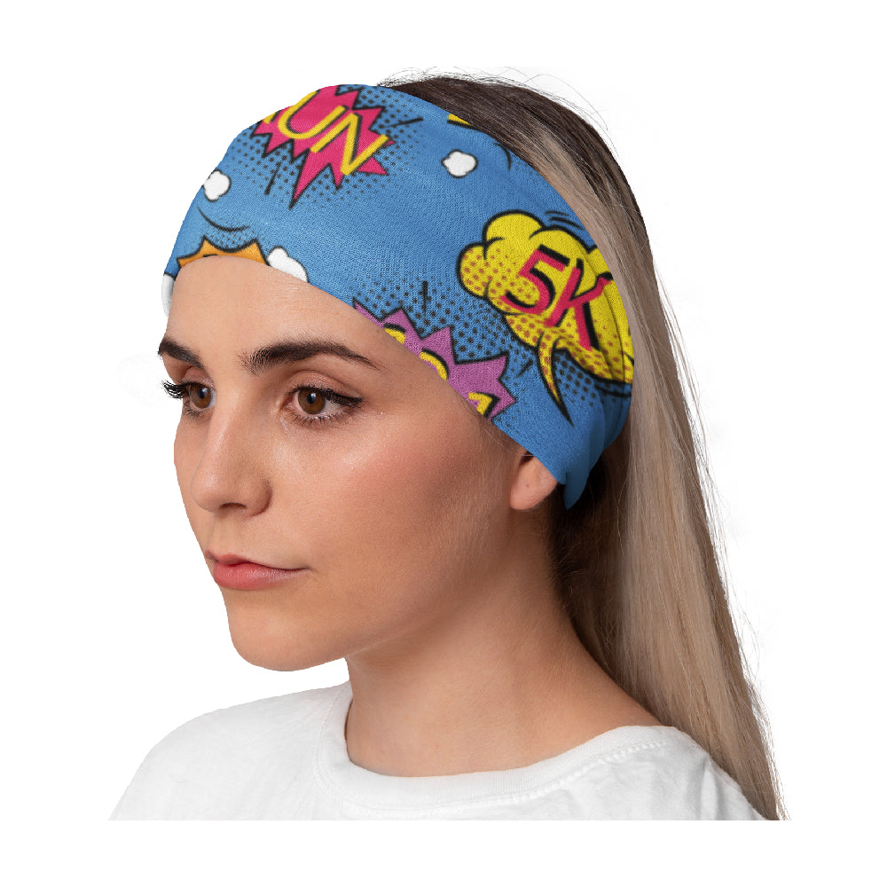 Lunabands Womans Ladies 5K 10K Marathon Designer Multi Use Multifunctional Running Gym Bandana Headband Headbands