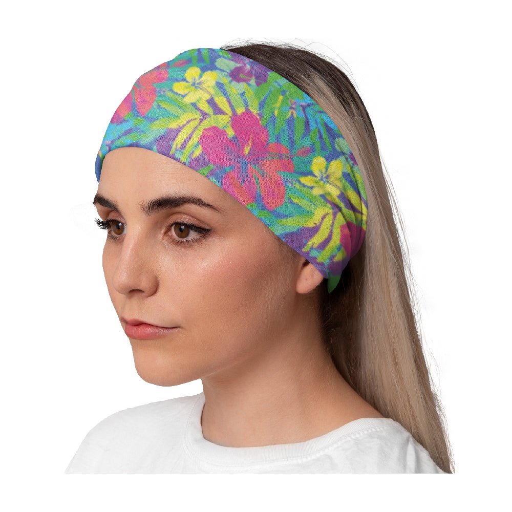 Lunabands Woman Ladies Hawaiian Designer Multi Use Multifunctional Running Sports Fitness Yoga Gym Bandana Headband Headbands