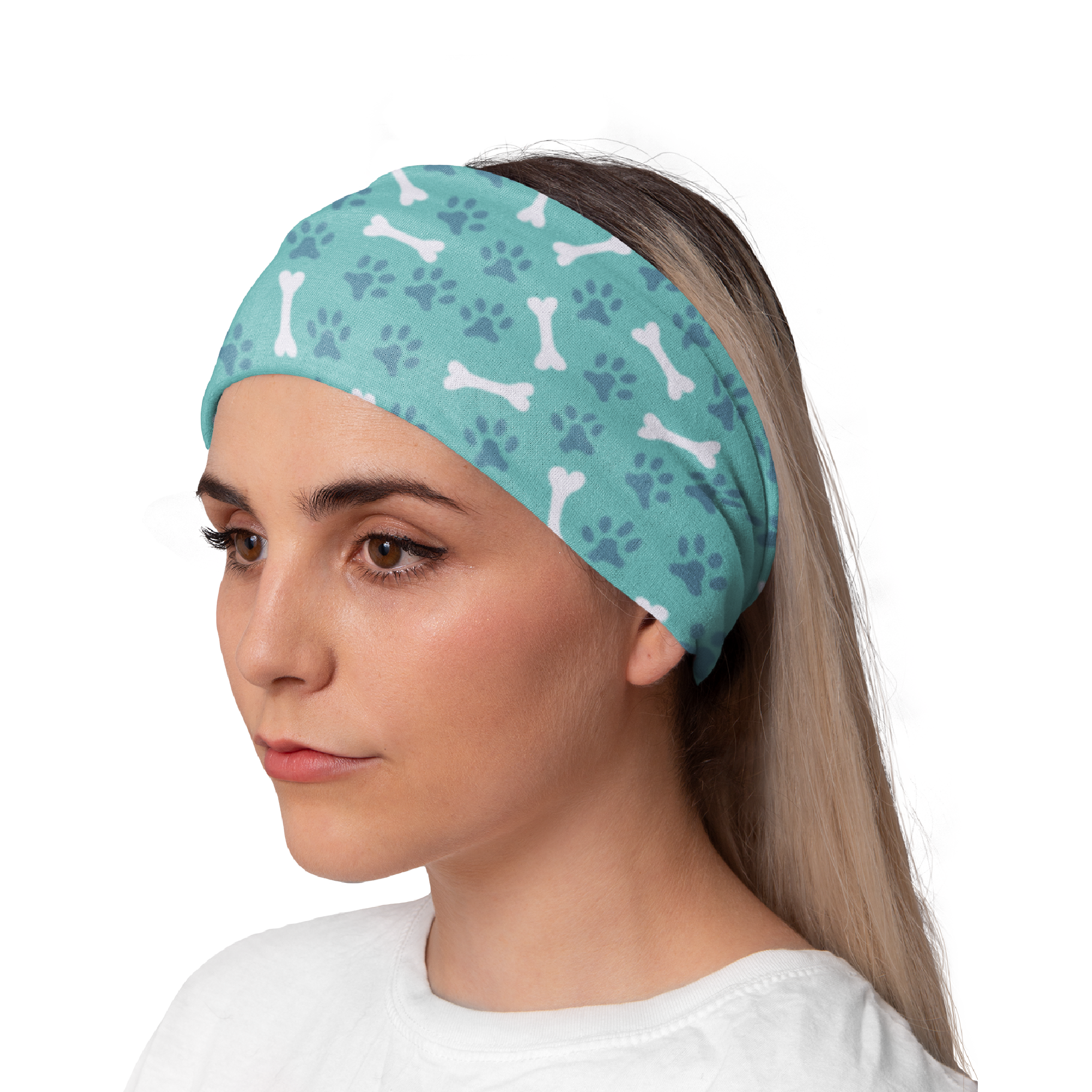 Lunabands Puppy Dog Paw Multi Use Multifunctional Running Sports Fitness Training Bandana Headband half Marathon Snood Gyn