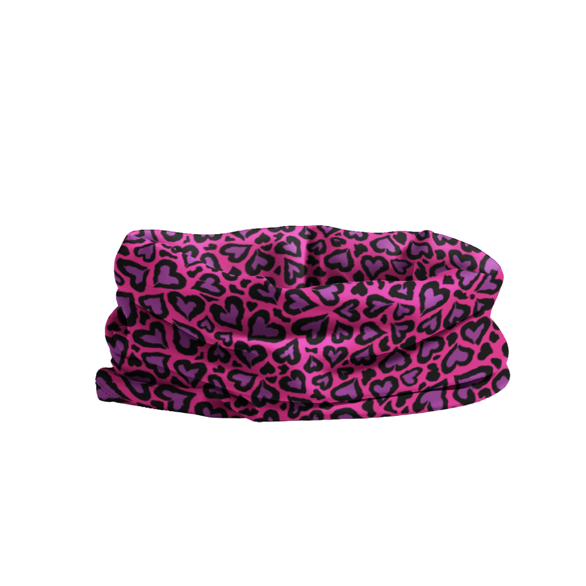 Lunabands Purple Love Hearts Multi Use Multifunctional Running Sports Fitness Training Bandana Headband Marathon Snood Gyn