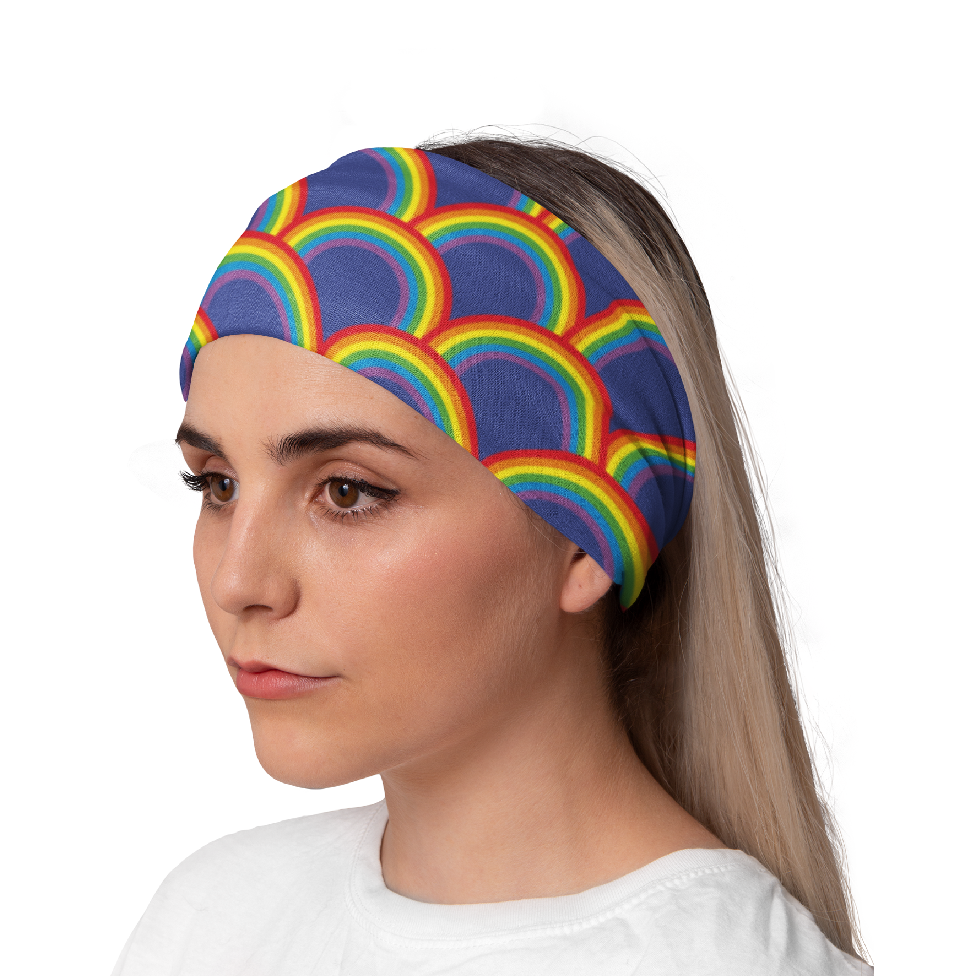 Lunabands Rainbow Gay Pride Designer Multi Use Multifunctional Running Sports Fitness Training Bandana Headband Snood Skiing