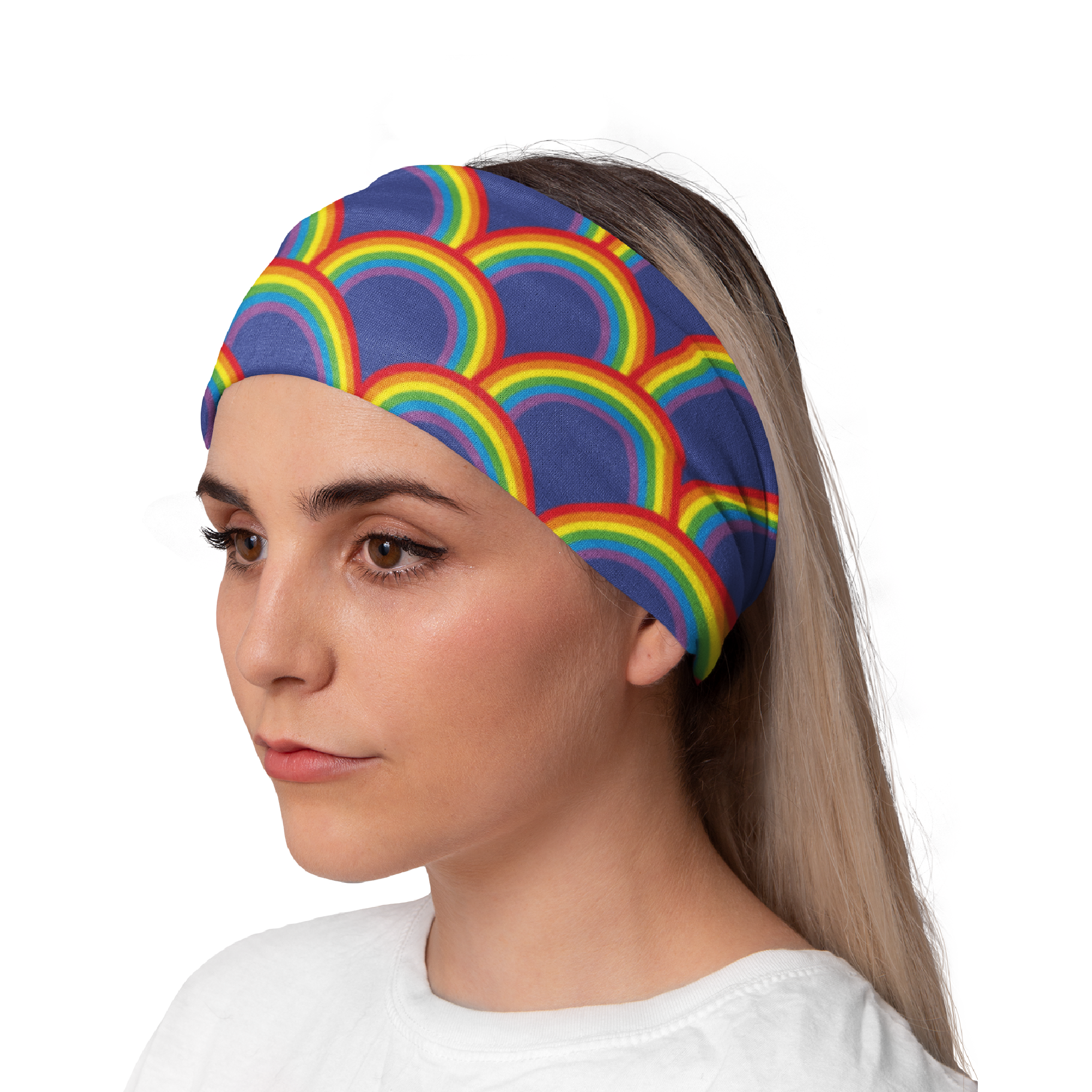 Rainbow Headband Bow Pride Head Bopper For Women, Pride Rainbow Hair Accessories