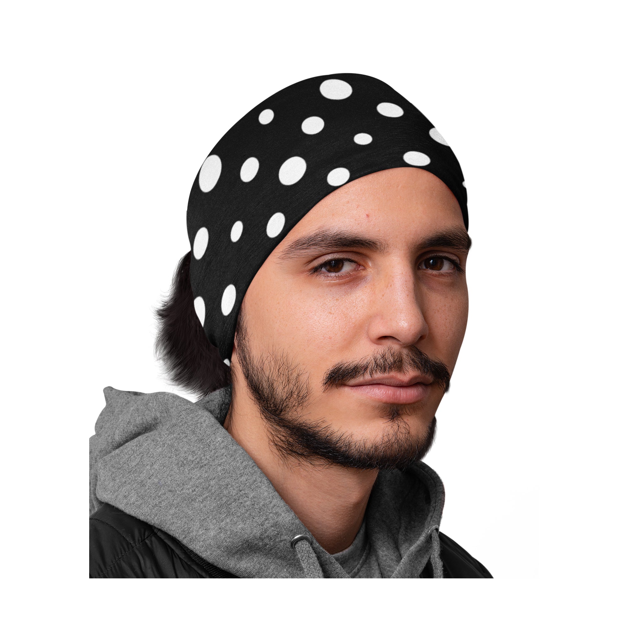 Lunabands Mens Best Polka Dot Designer Multi Use Multifunctional Running Sports Fitness Workout Gym Bandana Headband Headbands