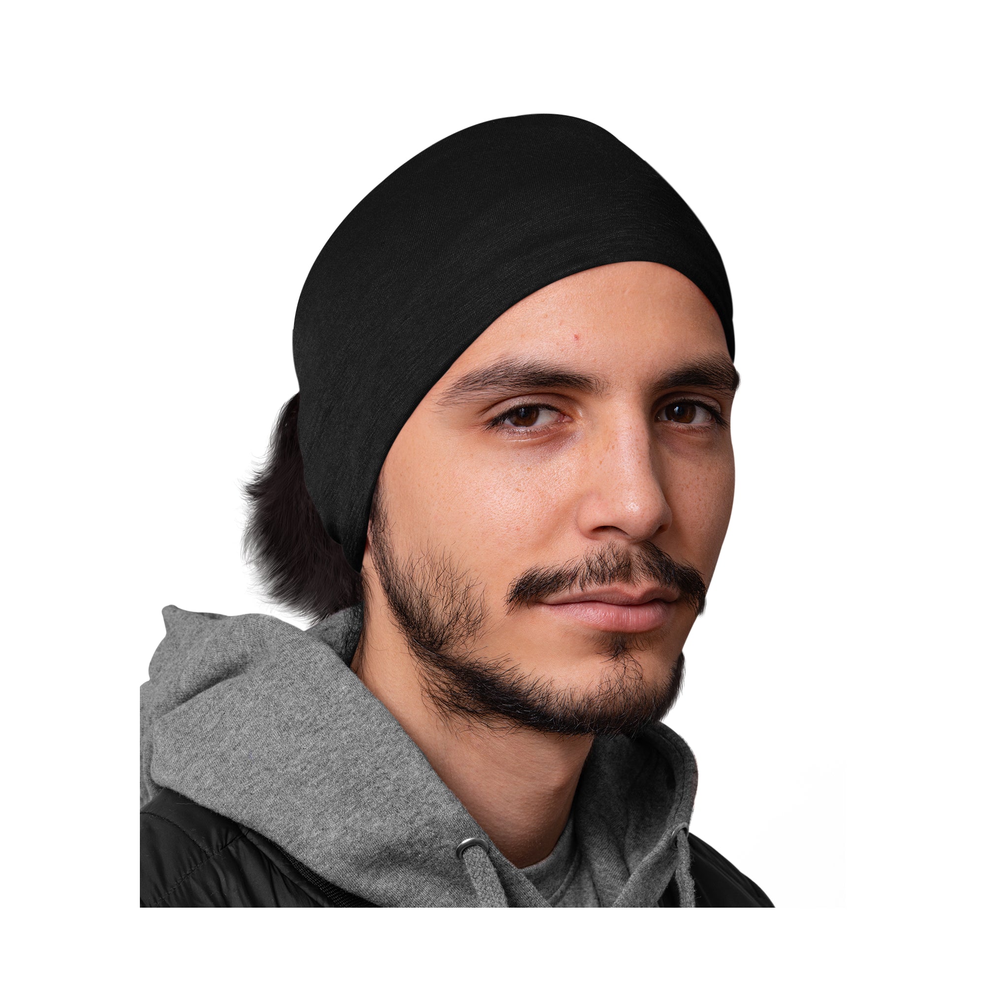 Lunabands Mens Black Block Colour Designer Multi Use Multifunctional Running Sports Gym Fitness Bandana Headband Headbands