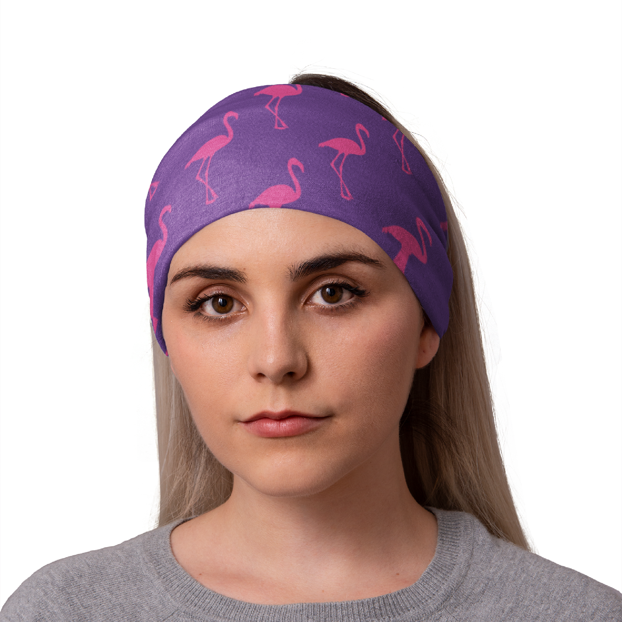 Lunabands Flamingo Designer Multi Use Multifunctional Running Sports Fitness Training Bandana Headband Marathon Snood