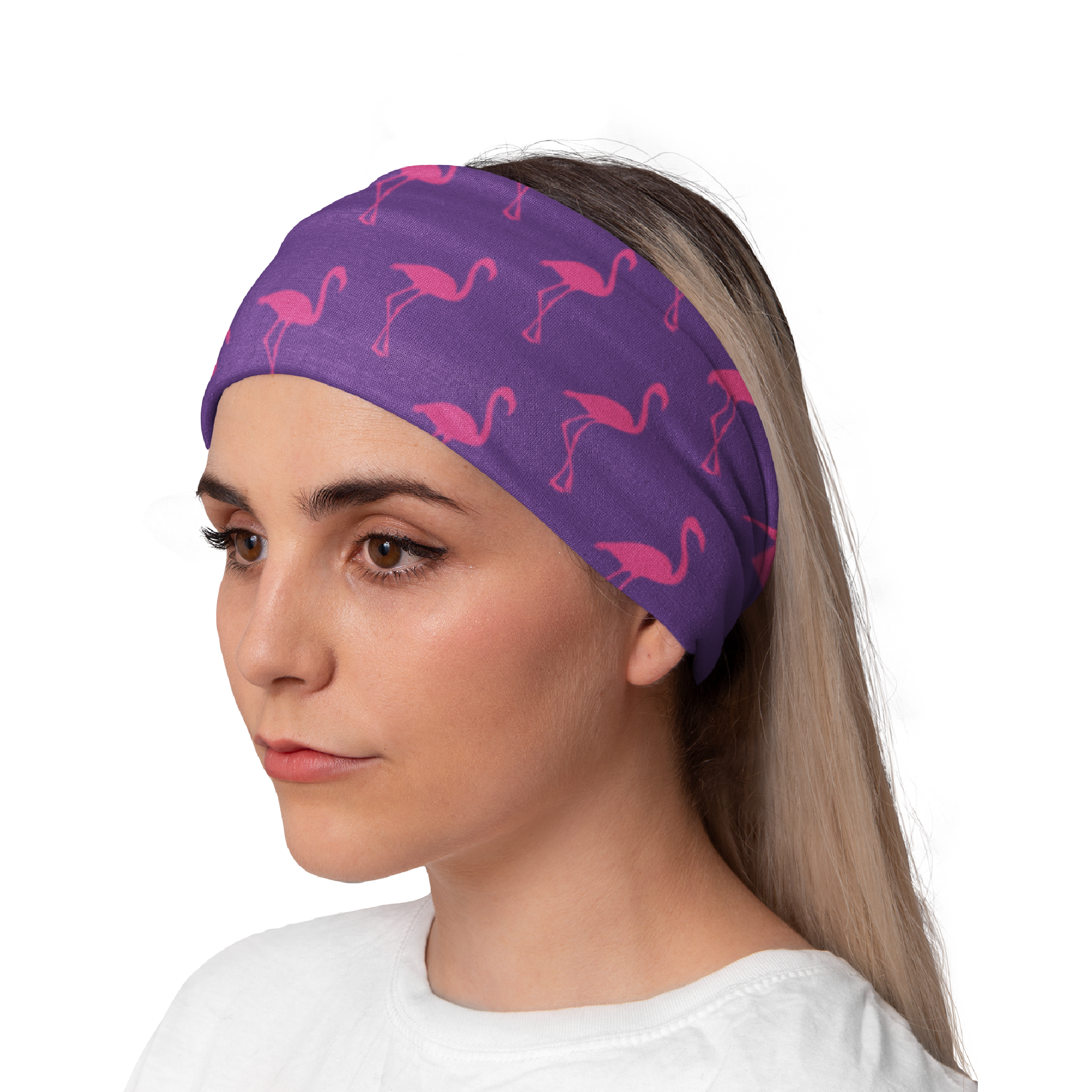 Lunabands Flamingo Designer Multi Use Multifunctional Running Sports Fitness Training Bandana Headband Marathon Snood