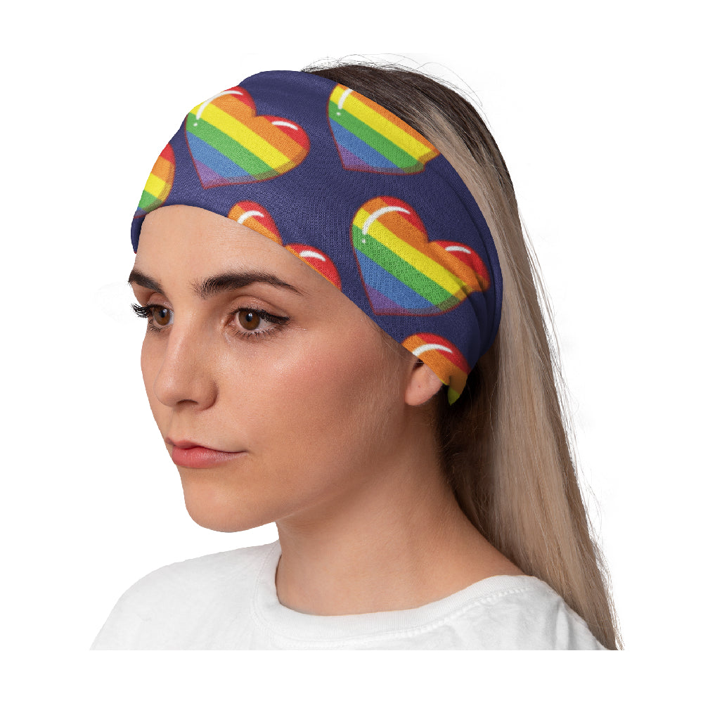 Lunabands Rainbow Gay Pride Designer Multi Use Multifunctional Running Sports Fitness Training Bandana Headband Snood Skiing