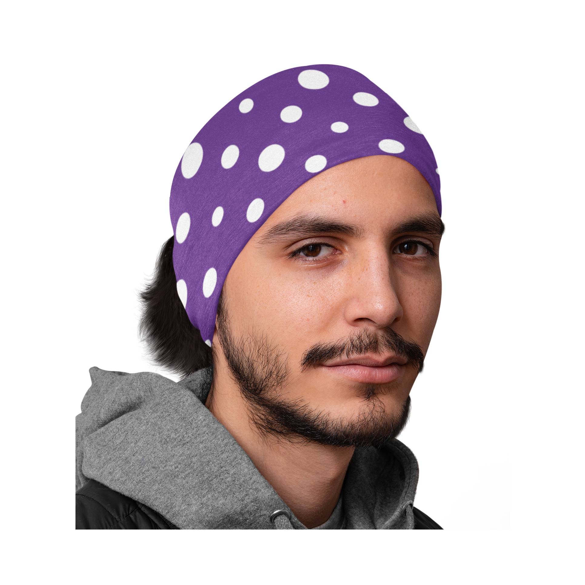 Lunabands Mens Best Polka Dot Designer Multi Use Multifunctional Running Sports Fitness Workout Gym Bandana Headband Headbands