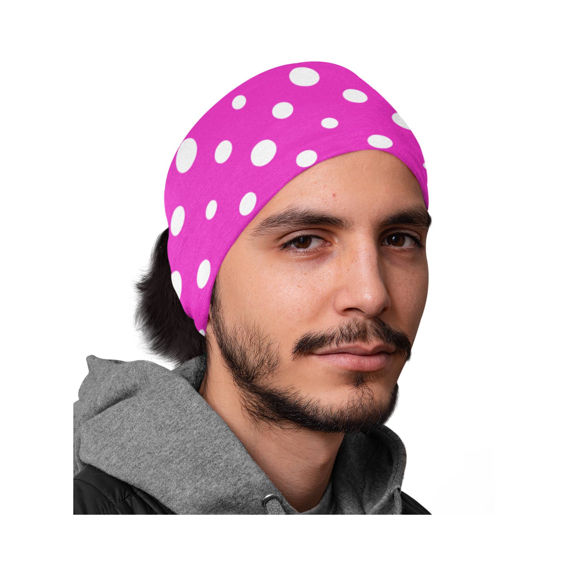 Lunabands Pink Polka Dotty Multi use Running Bandana Headband