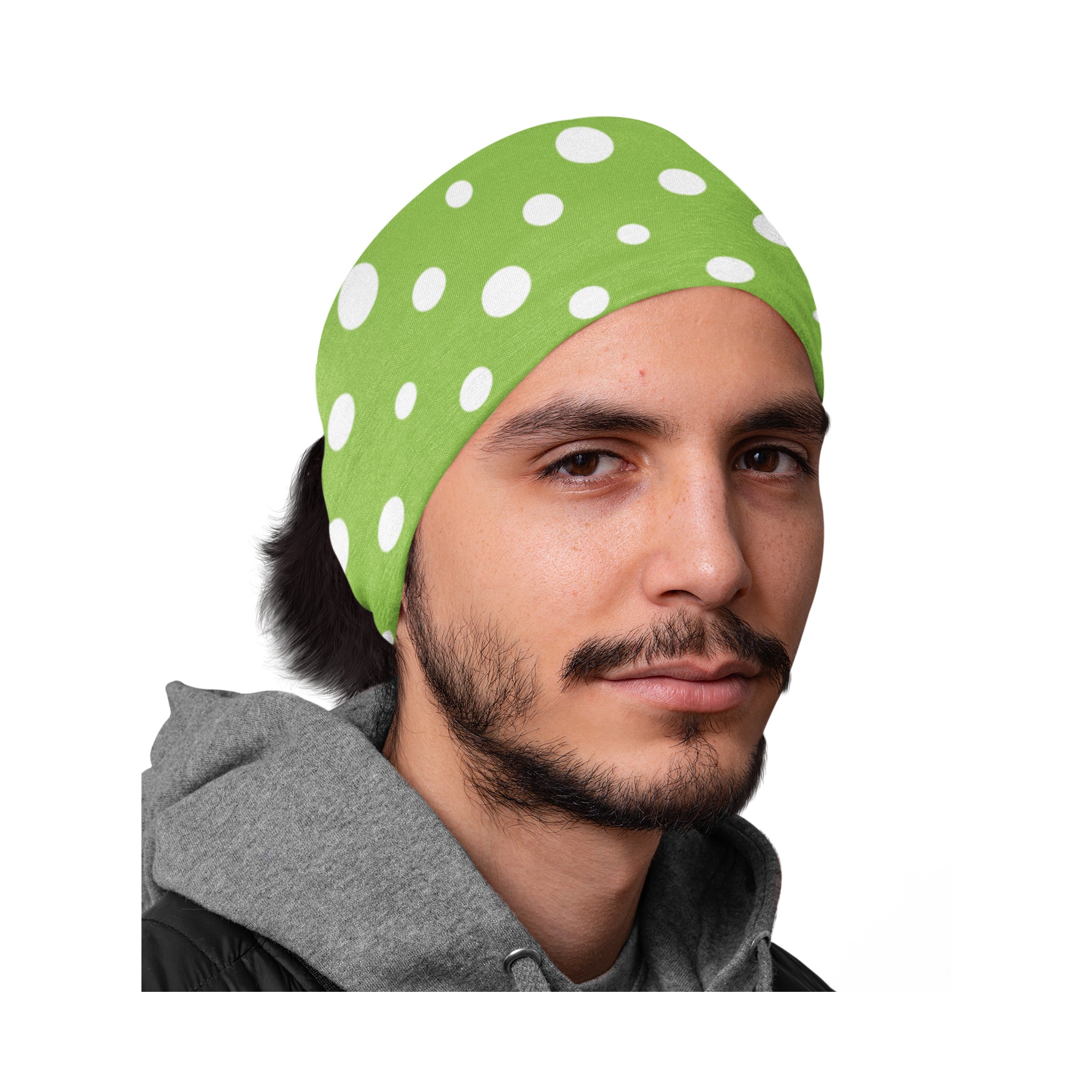 Lunabands Mens Best Polka Dot Designer Multi Use Multifunctional Running Sports Fitness Workout Gym Bandana Headband Headbands
