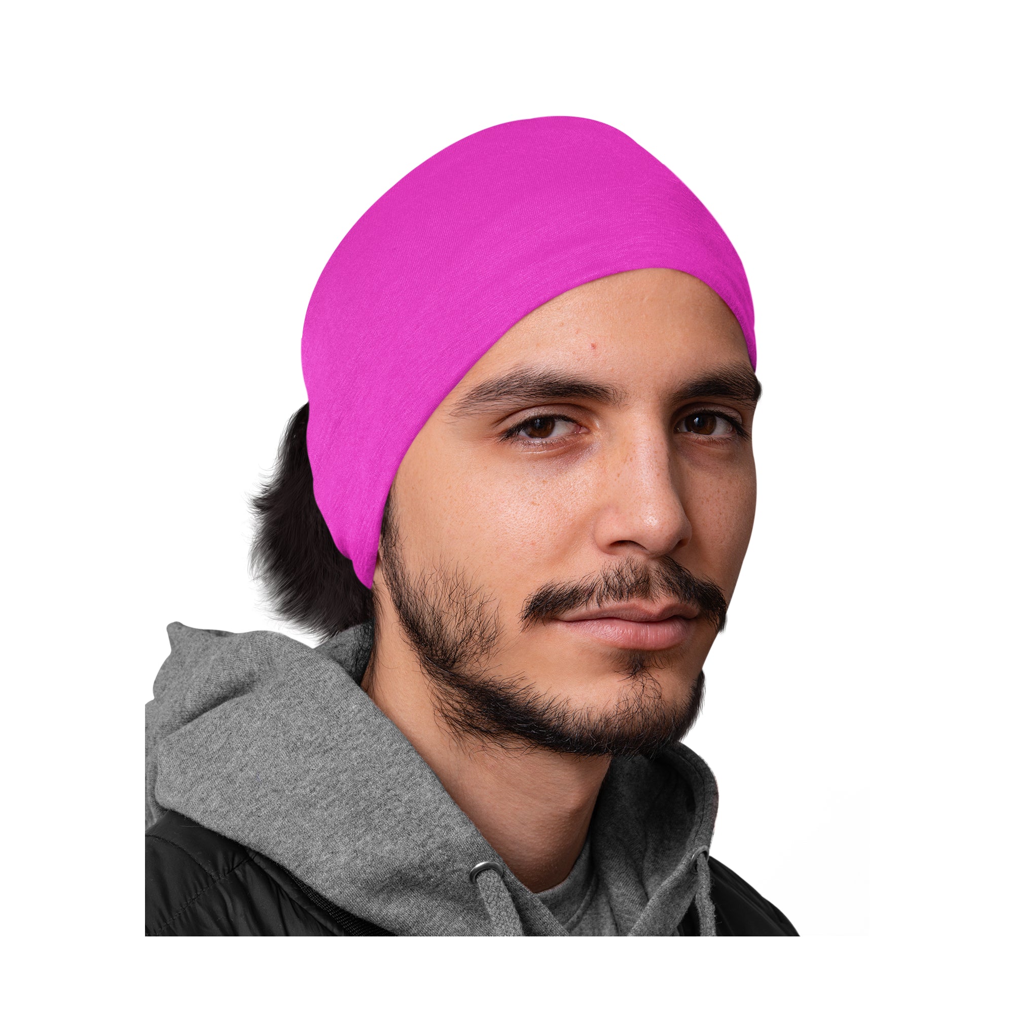 Lunabands Mens Pink Block Colour Designer Multi Use Multifunctional Running Sports Gym Fitness Bandana Headband Headbands