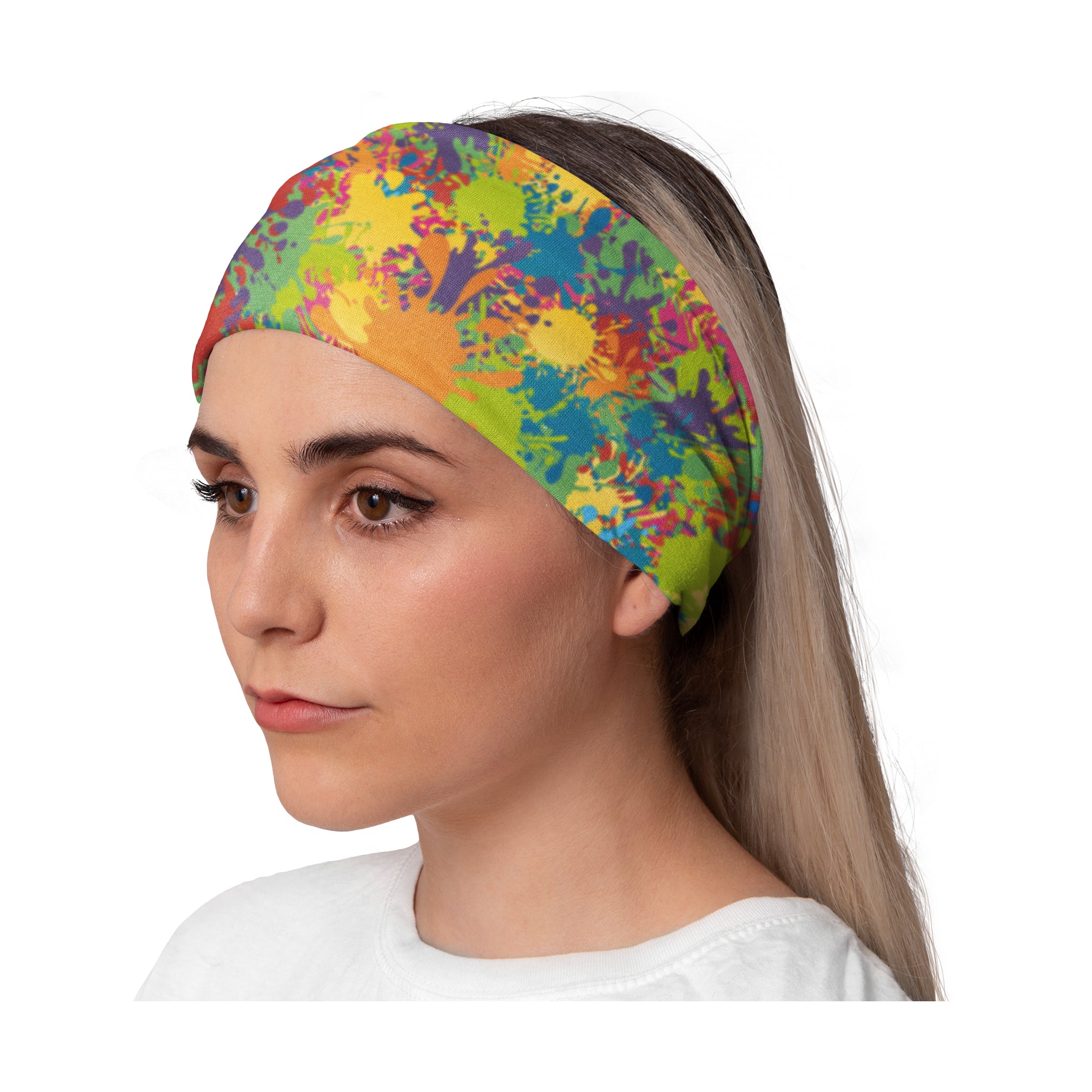 Lunabands Paint Splat Multi use Running Bandana Headband