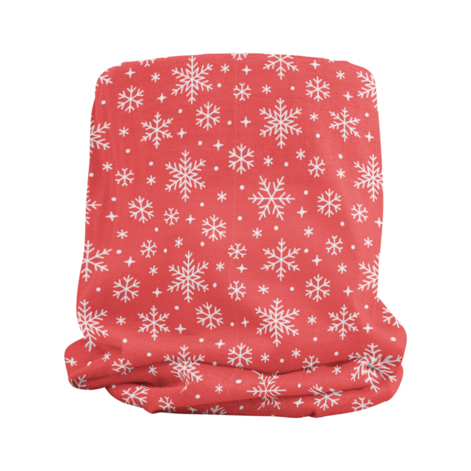 Lunabands Red Snow Flakes Multi use Running Bandana Headband