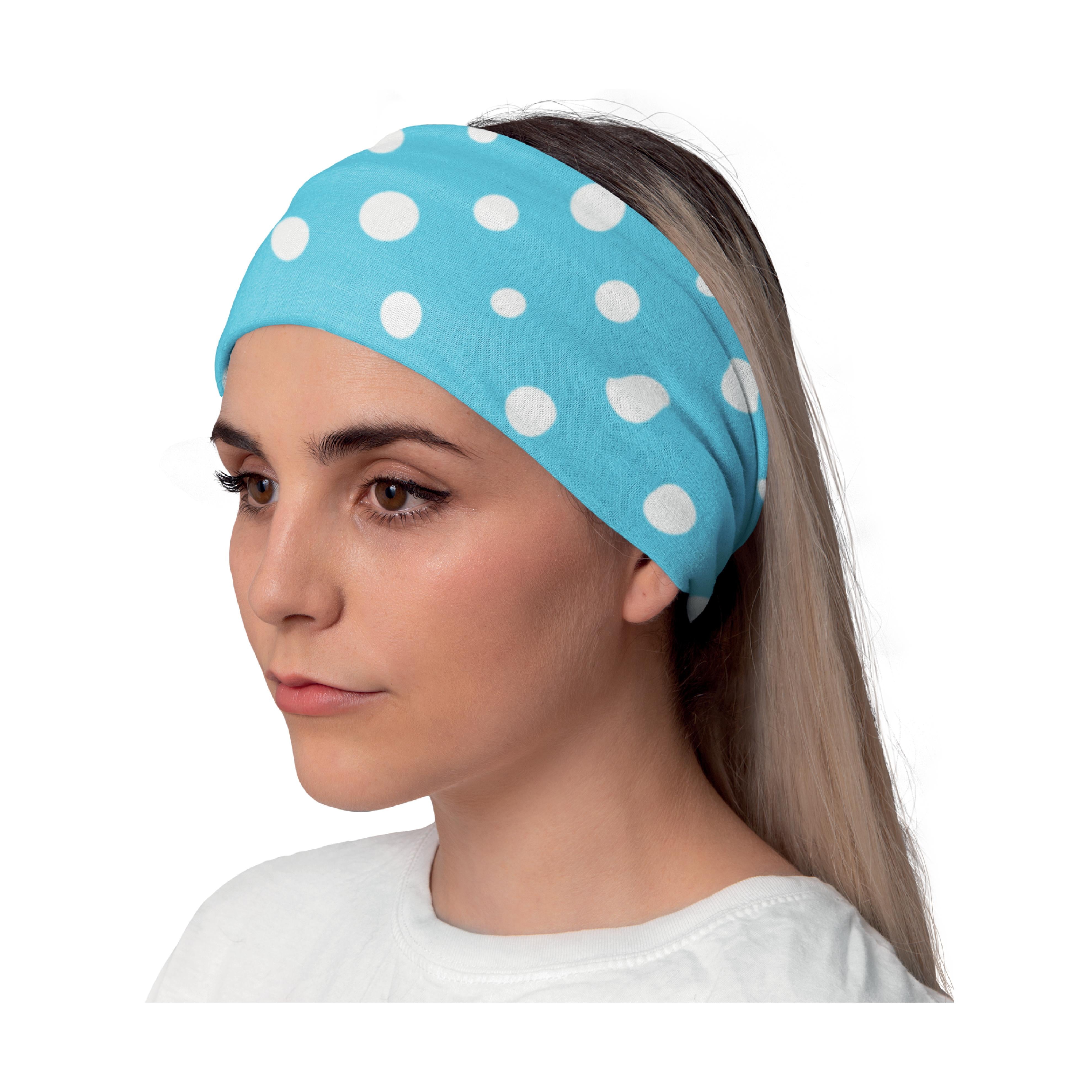 Lunabands Womans Ladies Polka Dot Designer Multi Use Multifunctional Running Fitness Workout Gym Bandana Headband Headbands