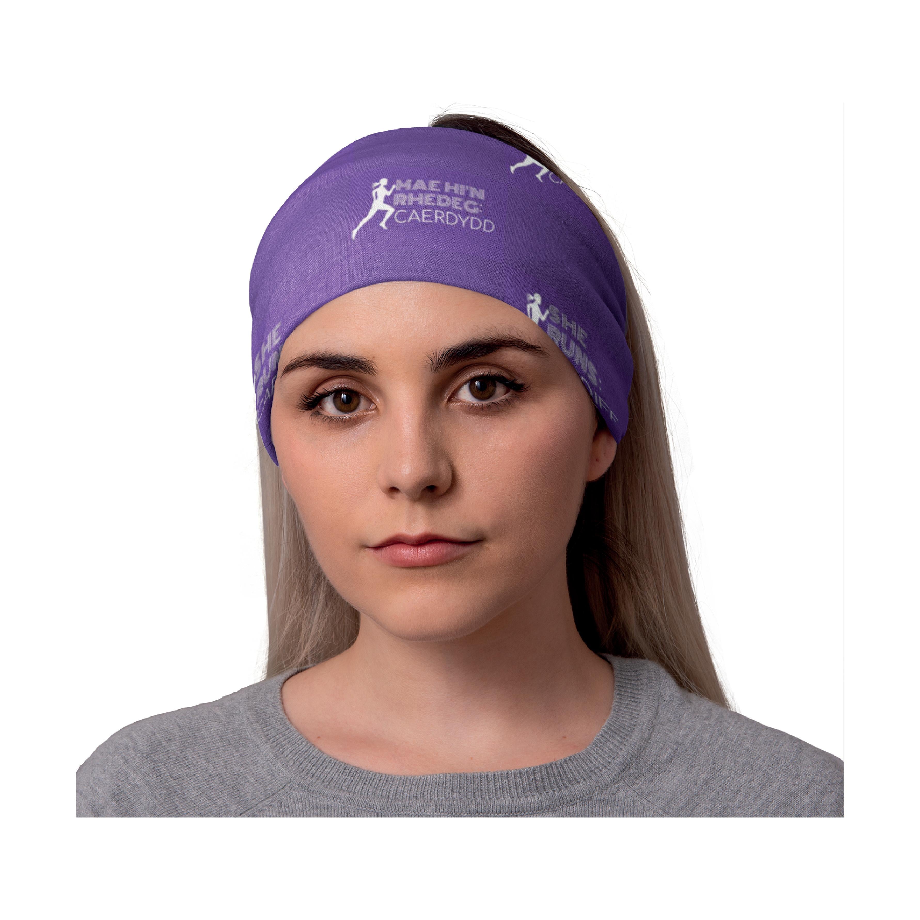 Lunabands She Runs Cardiff Multi Use, Multifunctional Running Sports Fitness Training Bandana Headband half Marathon 5K Snood