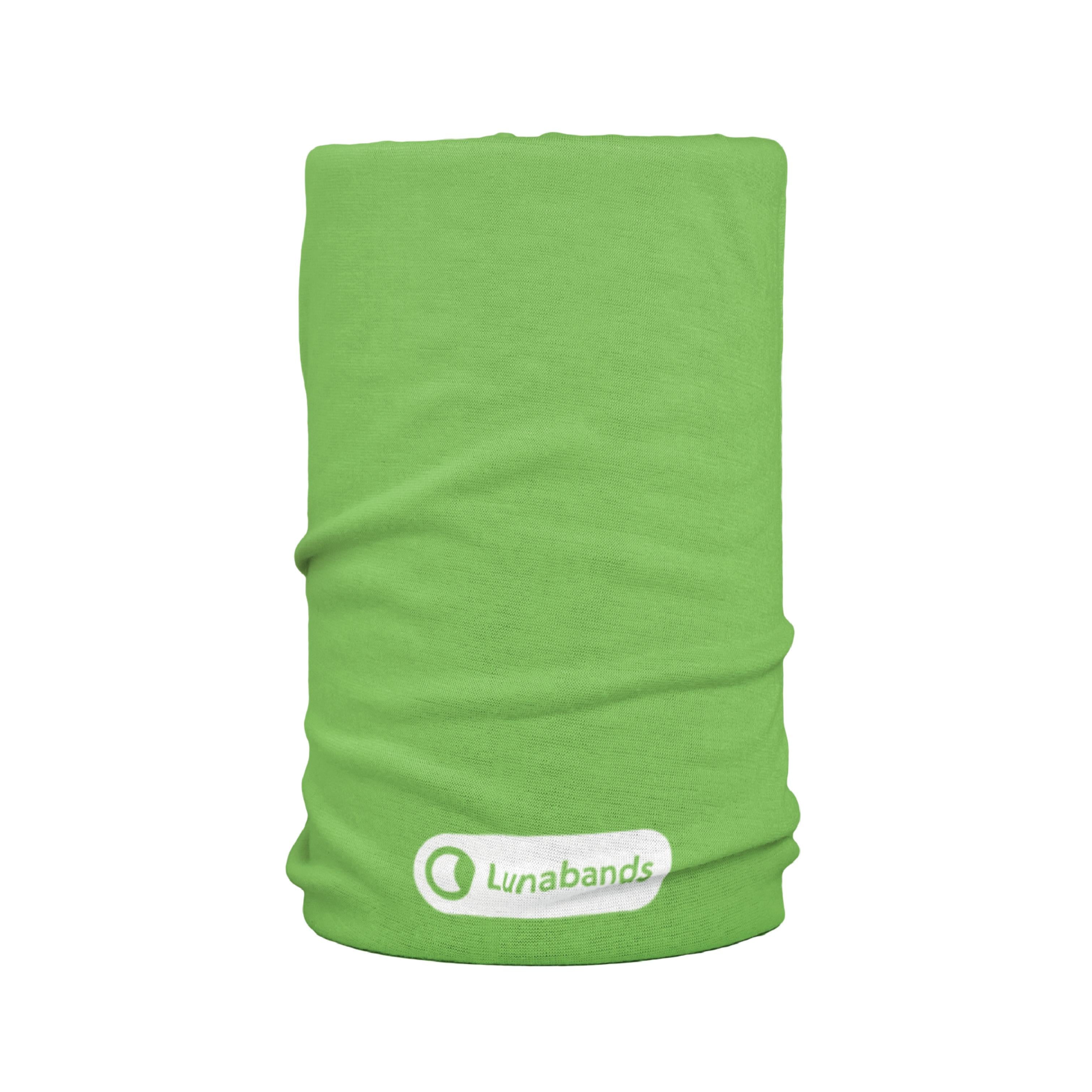 Lunabands Green Block Solid Colour Designer Multi Use Multifunctional Running Sports Fitness Training Bandana Headband Snood